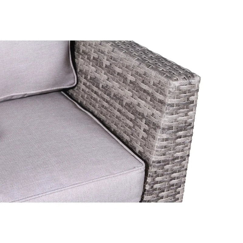 Outdoor 6 Person Wicker Seating Group With Cushions - Gray Mix by Unique Piece Furniture