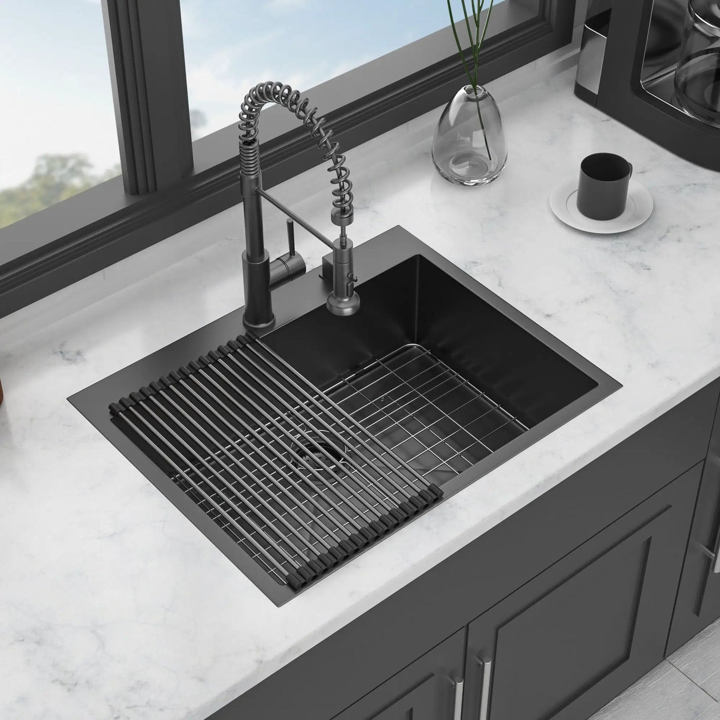 Topmount Kitchen Sink 16 Gauge, Single Bowl by HouseOfZazla