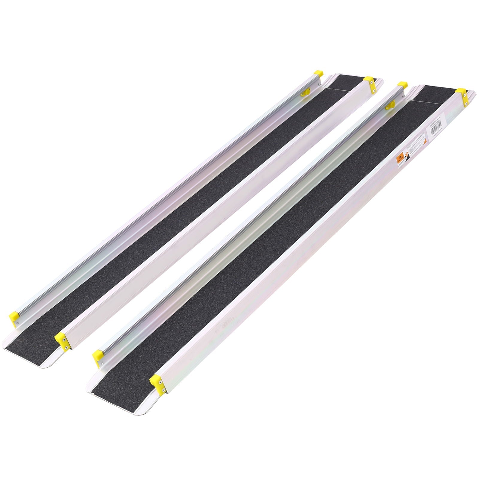 Premium Adjustable Telescoping Wheelchair Track Ramps Aluminium - Silver by HouseOfZazla