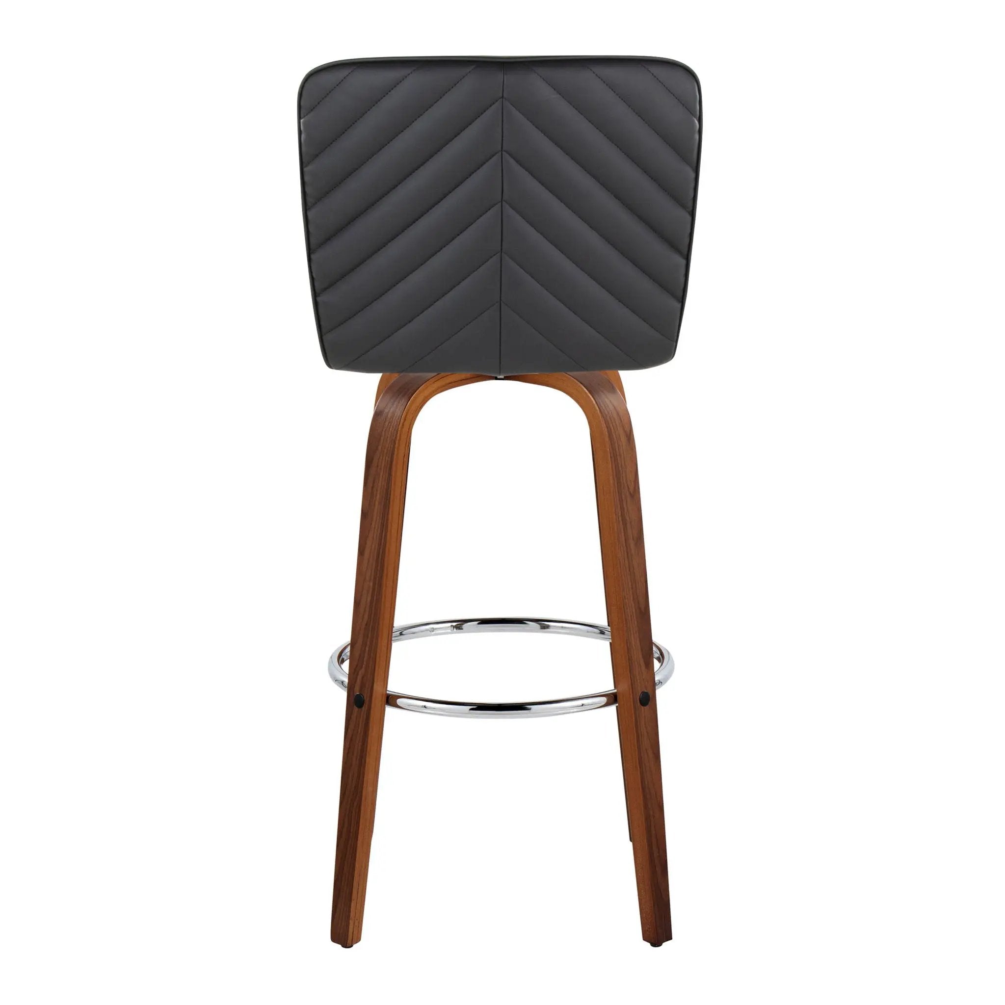 Henry - Contemporary Fixed Height Barstool With Swivel With Round Footrest (Set of 2) by Unique Piece Furniture
