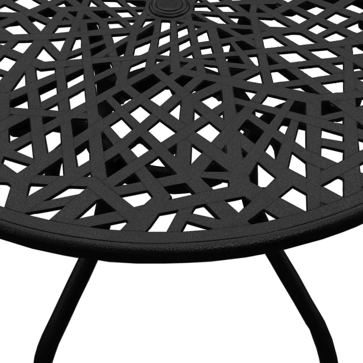 Modern Outdoor Mesh 48-in Aluminum Round Patio Dining Table by Sharicks