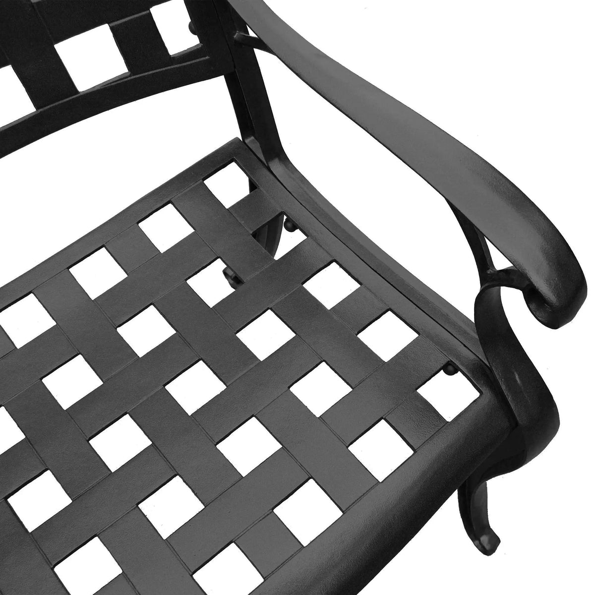 Outdoor Aluminum 5pc Round Patio Dining Set with Four Chairs by Sharicks