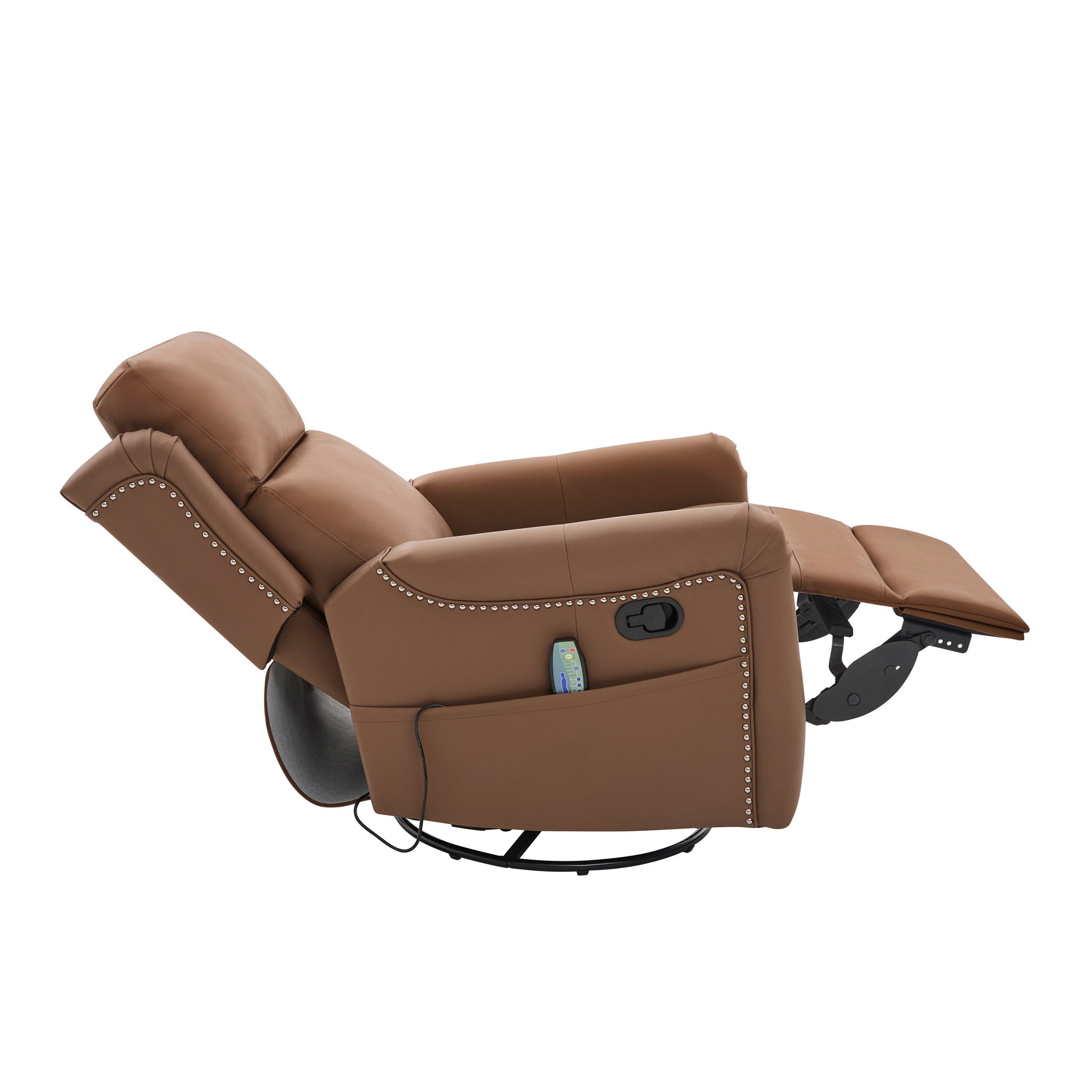 Manual Recliner Swivel Rocking Chair With 8-Point Massage and Heating by HouseOfZazla