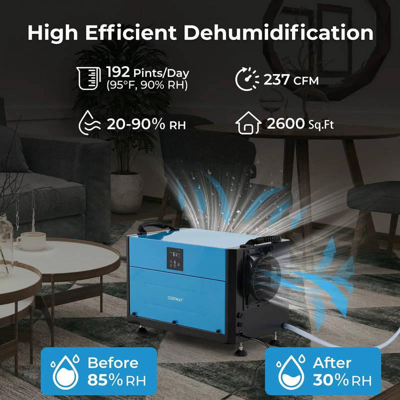 192 Pint Crawl Space Dehumidifier with 3 Modes and 24H Timer by DirectDeals