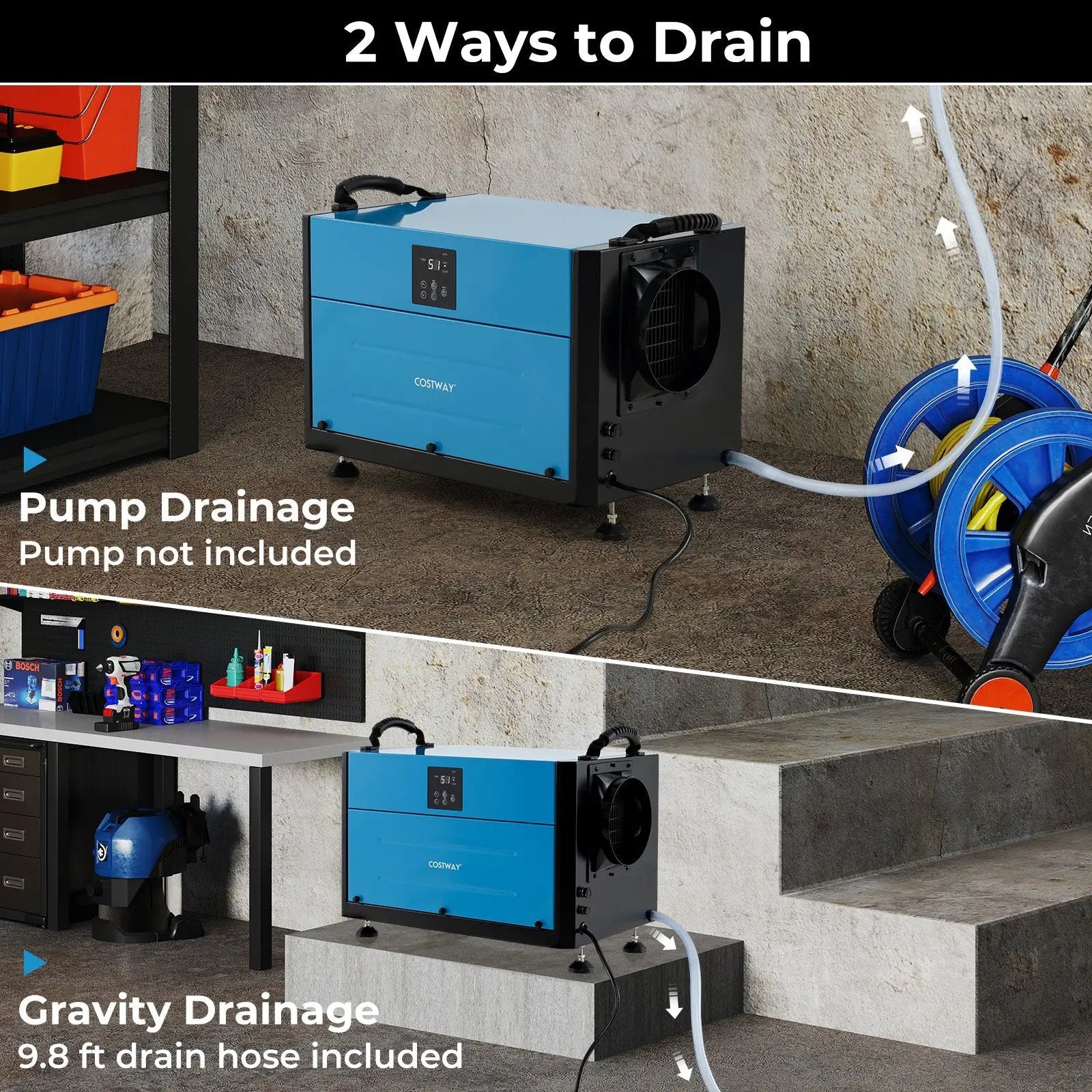 192 Pint Crawl Space Dehumidifier with 3 Modes and 24H Timer by DirectDeals