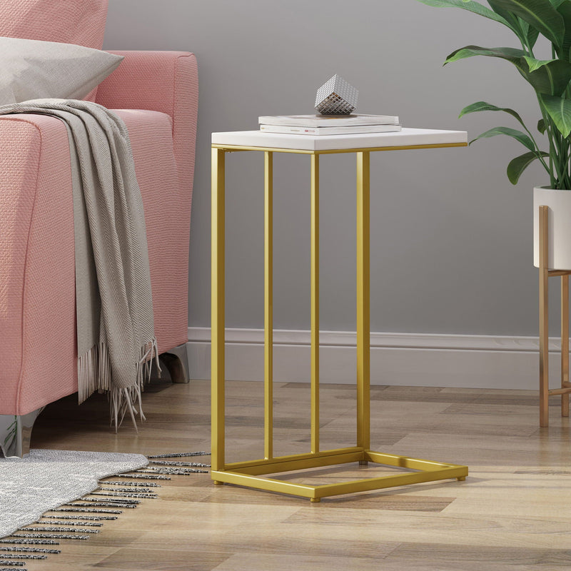 Modern Glam C-Shape End Table by HouseOfZazla