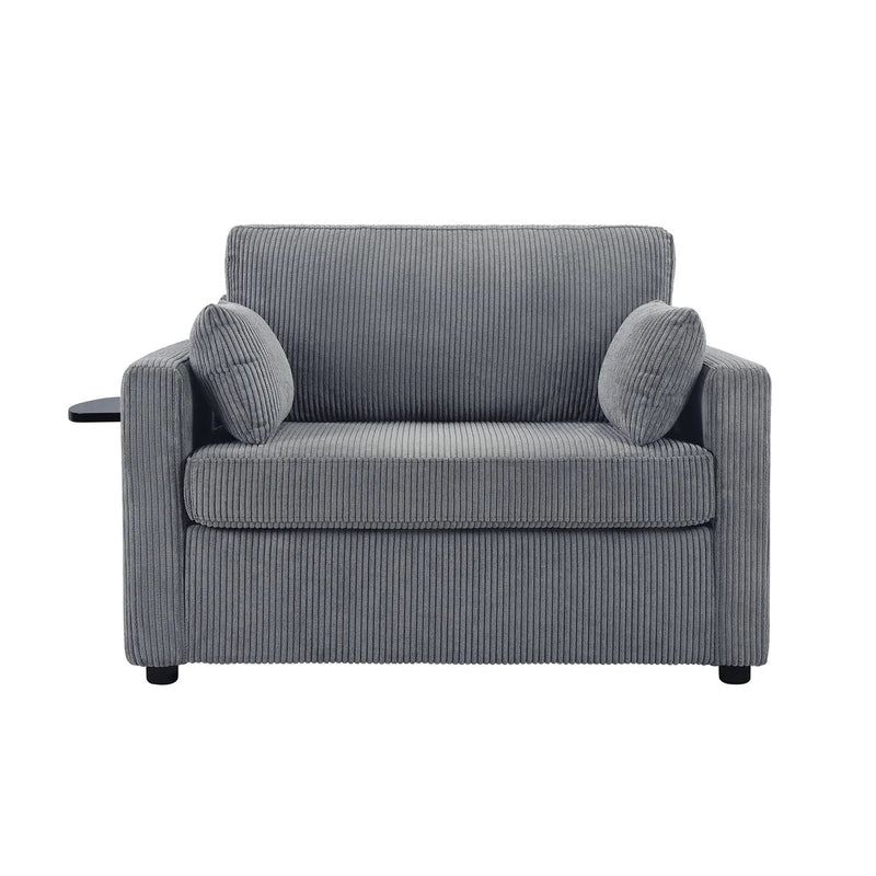 Sleeper Sofa With Foldable Mattress, USB Ports, Side Table & Storage Pocket by Unique Piece Furniture
