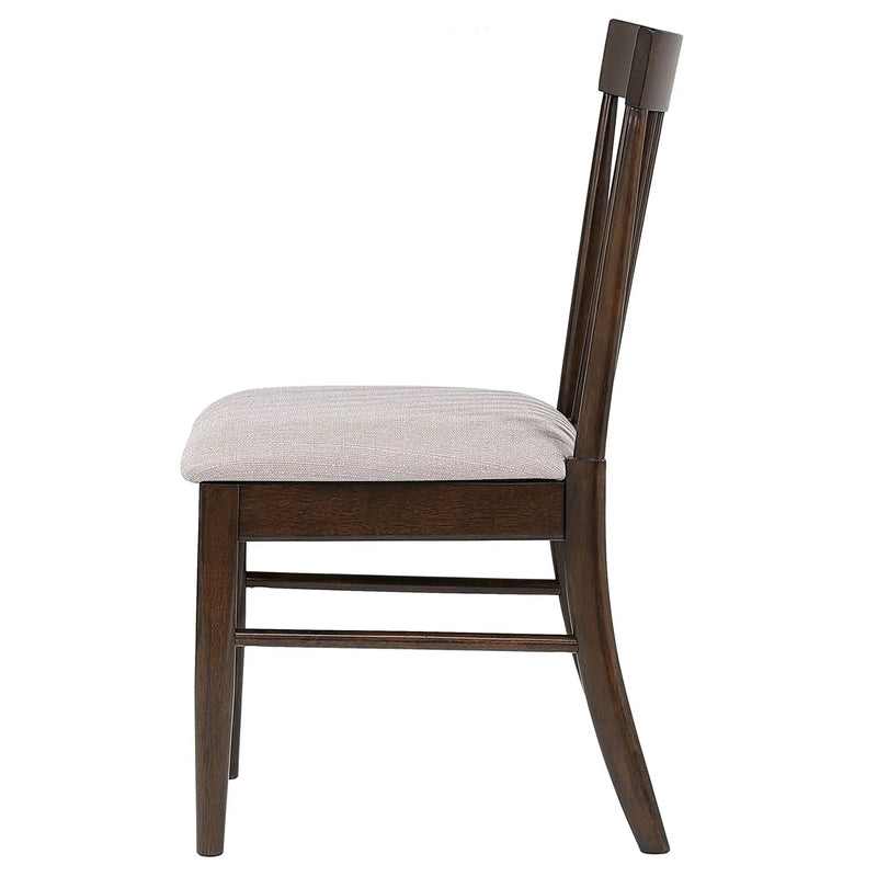 Everton Wood Dining Side Chair Dark Walnut (Set of 2) by Unique Piece Furniture