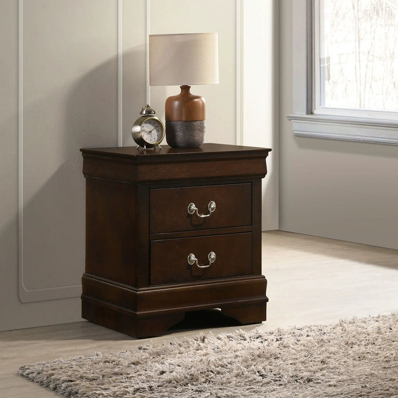 Demetra - 2 Drawer Nightstand - Cappuccino by HouseOfZazla