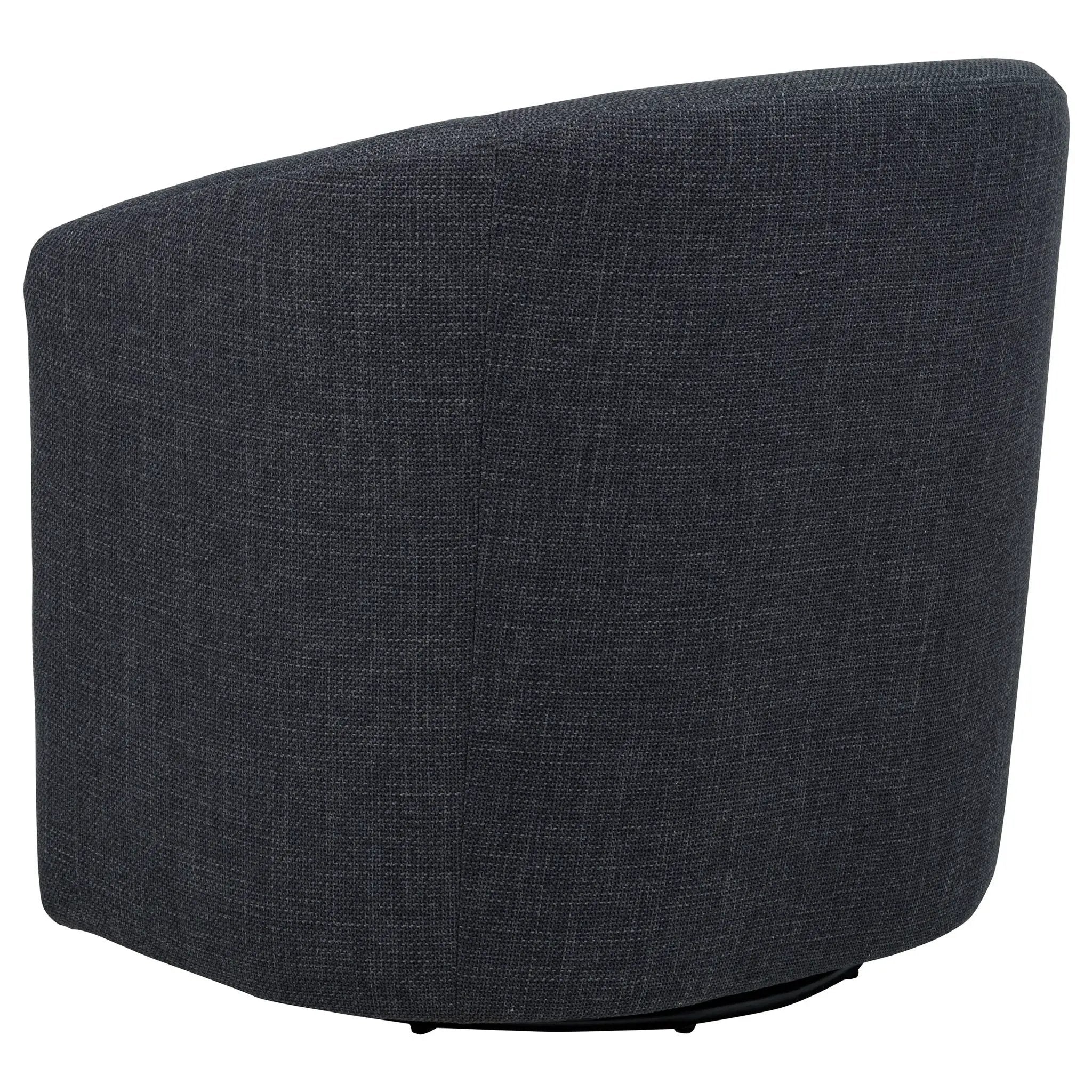Mossbrook Fabric Upholstered Swivel Accent Chair Anthracite by Unique Piece Furniture