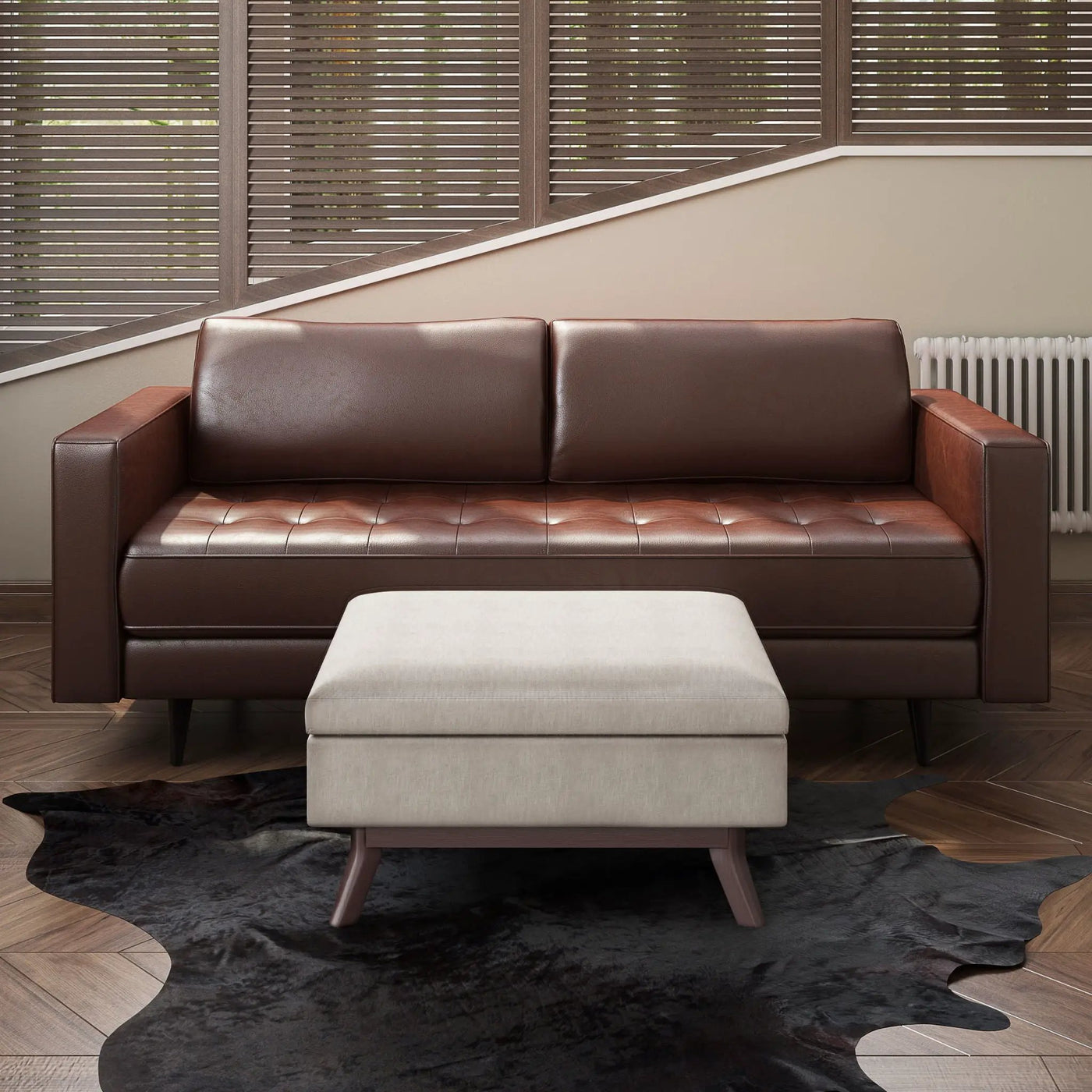 Owen - Upholstered Rectangular Storage Ottoman by HouseOfZazla