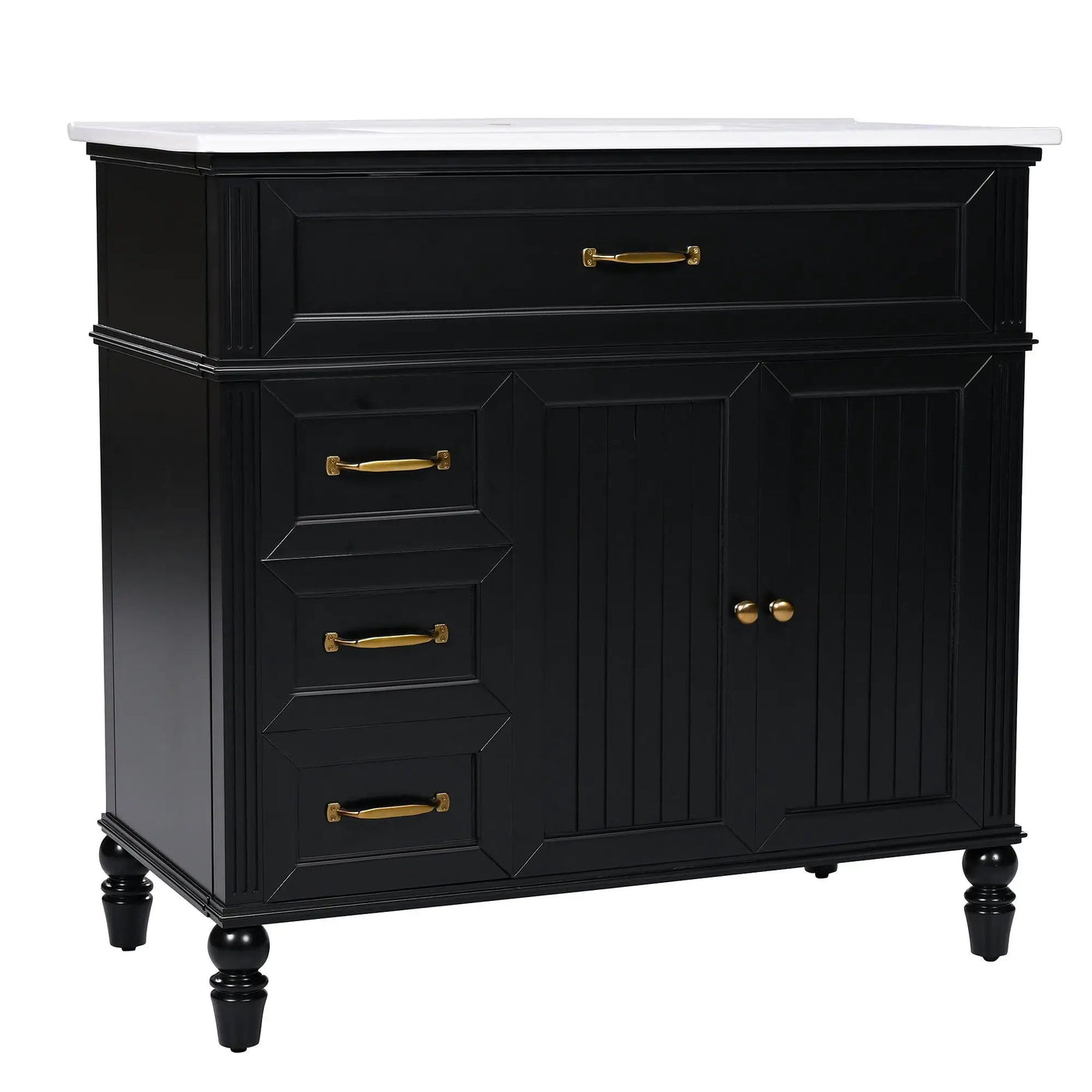 Bathroom Vanity With Sink, Freestanding Cabinet & Drawers by HouseOfZazla