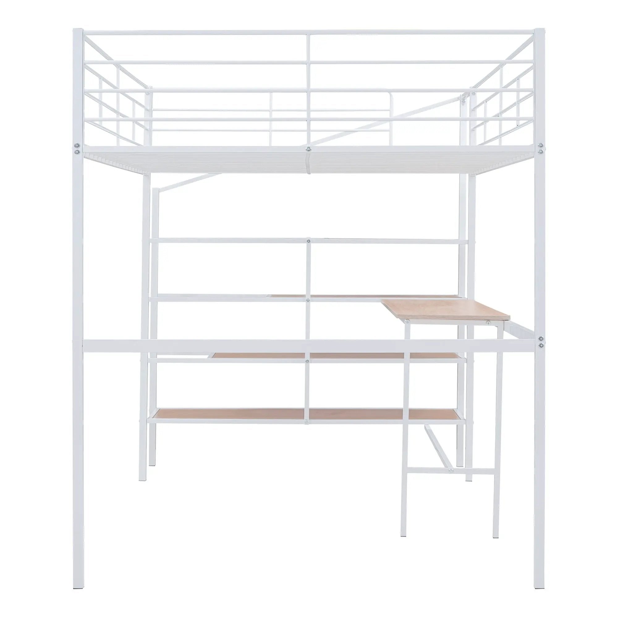 Loft Bed With Desk And Lateral Storage Ladder by HouseOfZazla