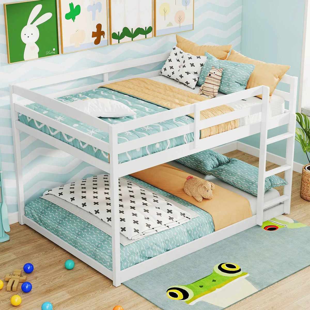 Full Over Full Bunk Bed Low-to-ground Bunk Bed, photo 6 of 16