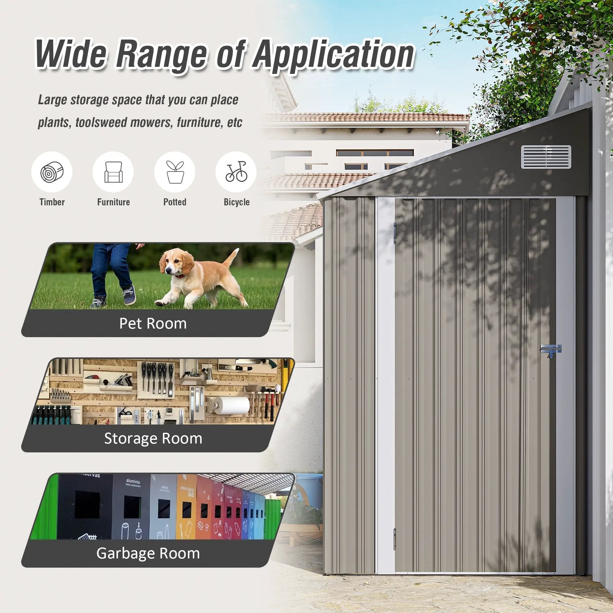 Campcraft Optional Two-Color Storage Shed by HouseOfZazla