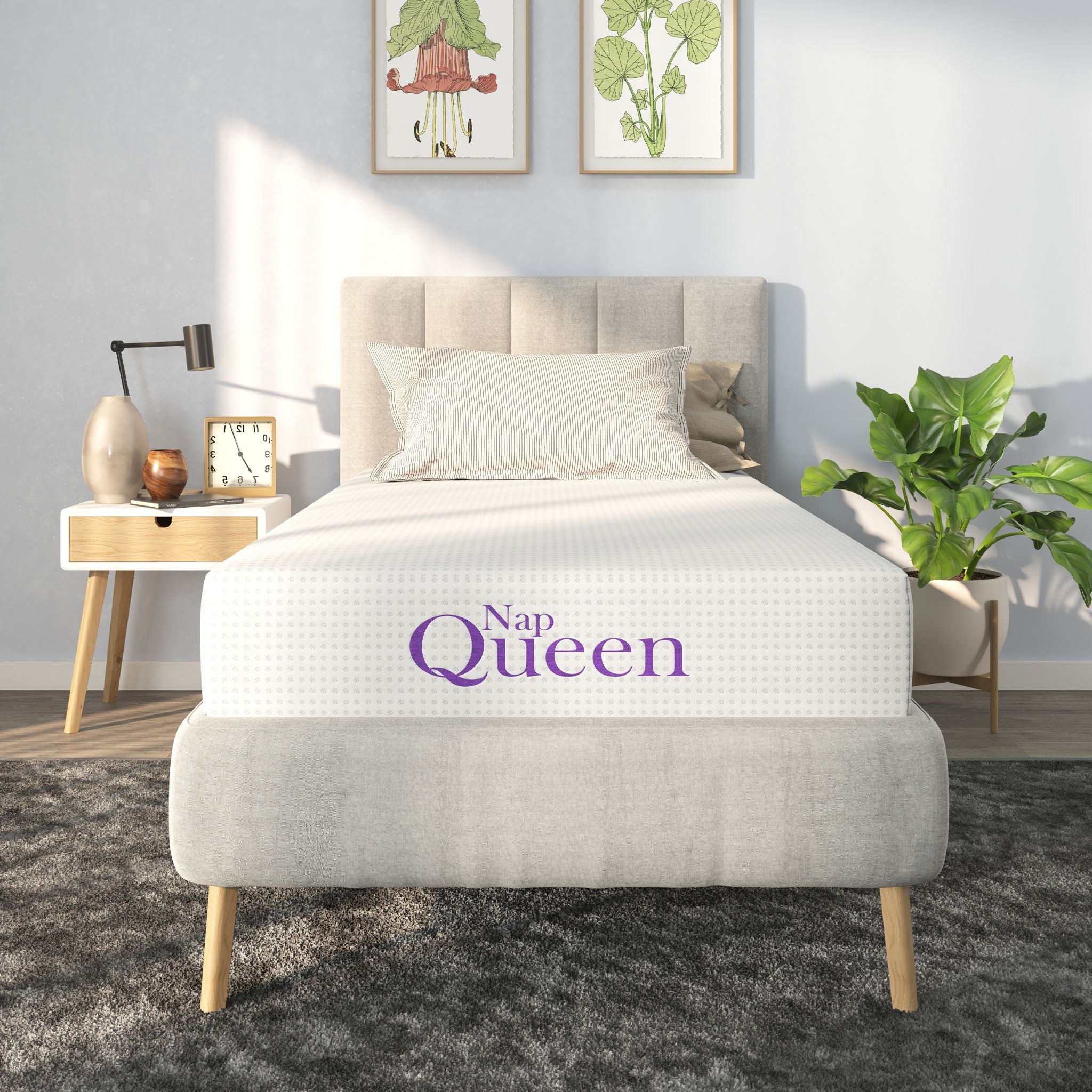 10" Charcoal Memory Foam Mattress by HouseOfZazla
