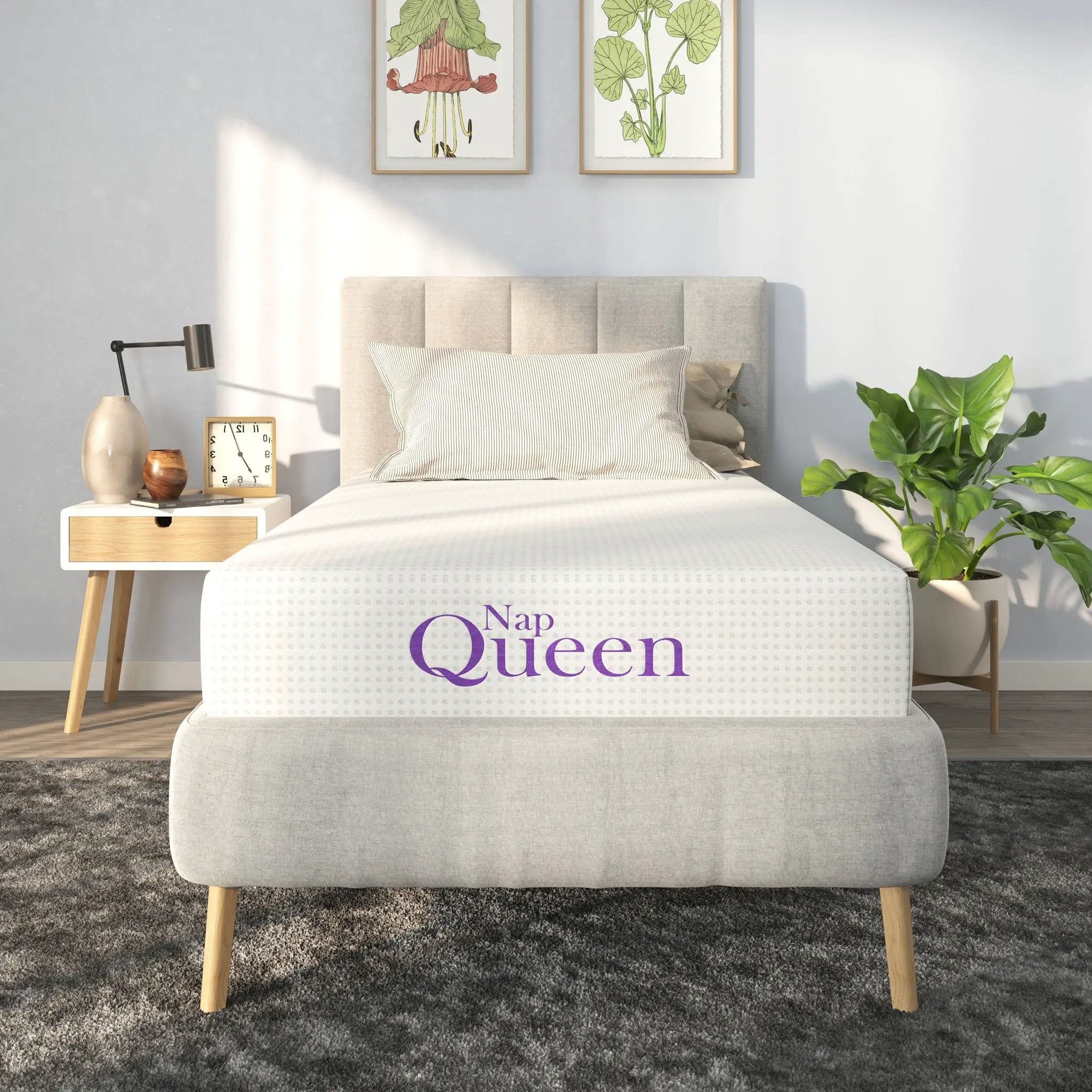 8" Memory Foam Mattress With Charcoal Infusion And Silky Mesh Cover by HouseOfZazla