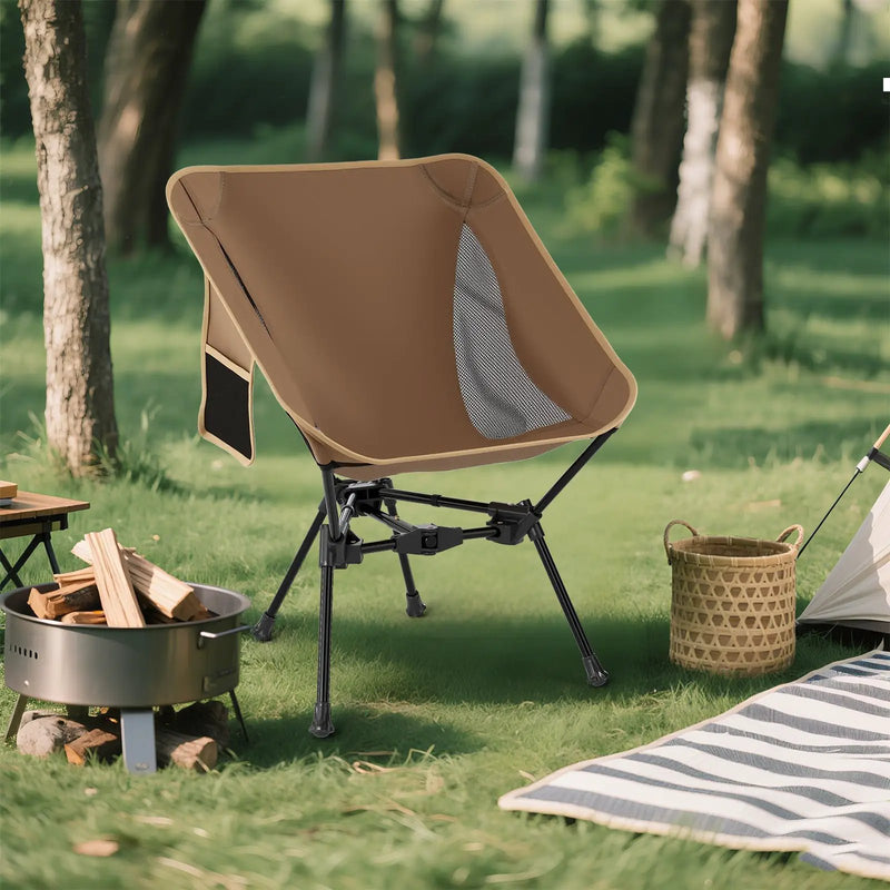 Portable Camping Chair with Compact Carrying Bag-Coffee by DirectDeals