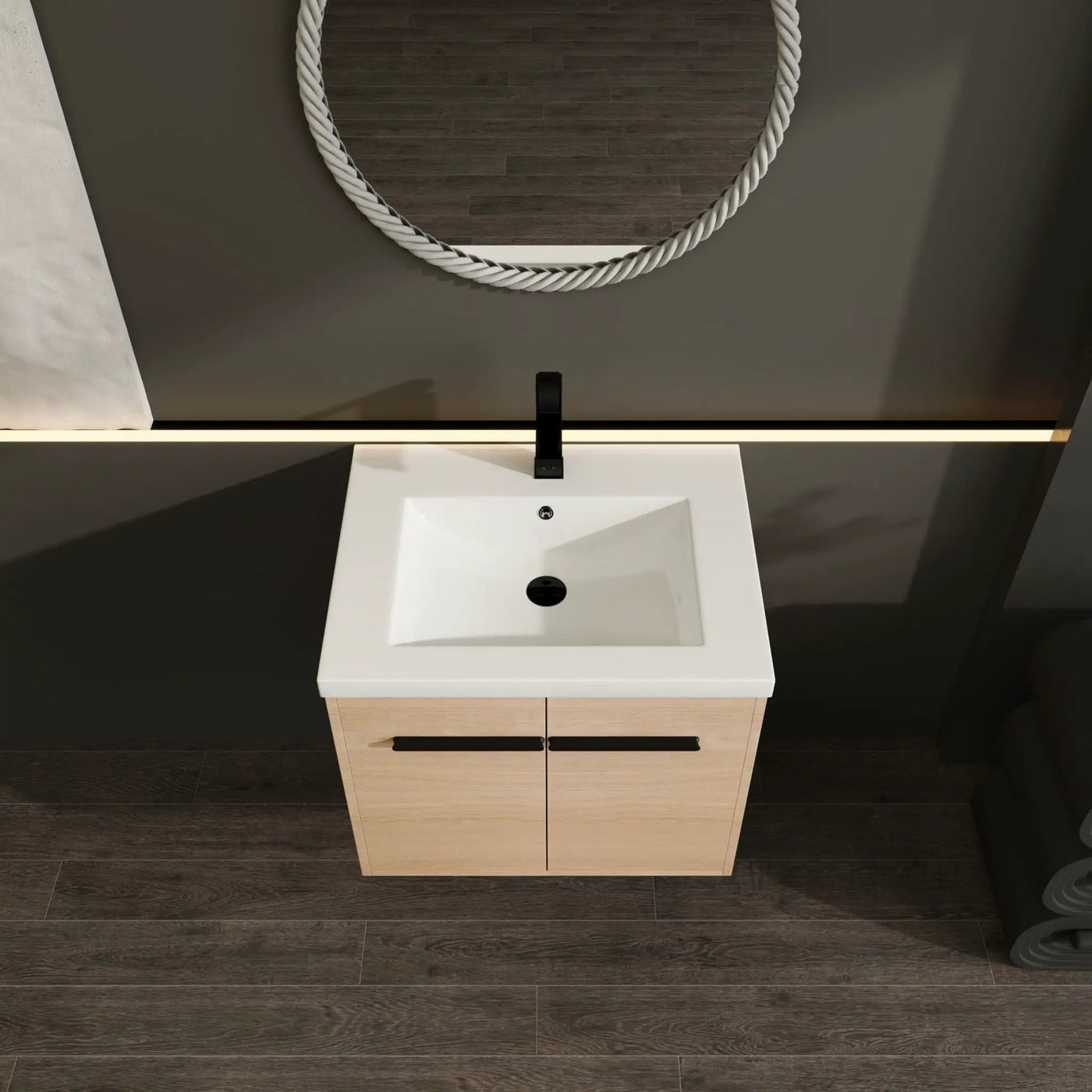 Bathroom Vanity Set With Resin Countertop Sink, 2 Doors by HouseOfZazla