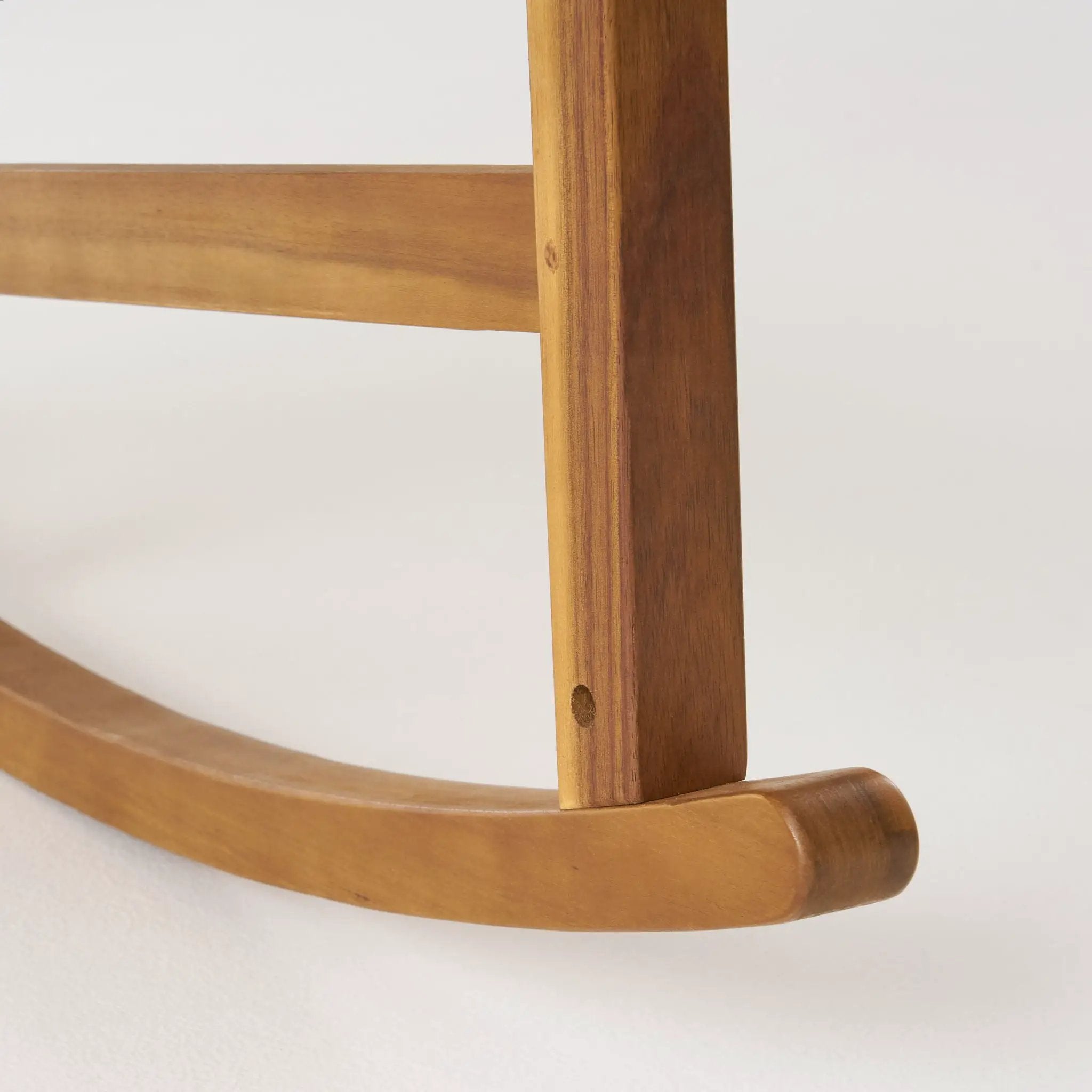 Muse Outdoor Acacia Rocking Chair With Slat Design - Teak by HouseOfZazla
