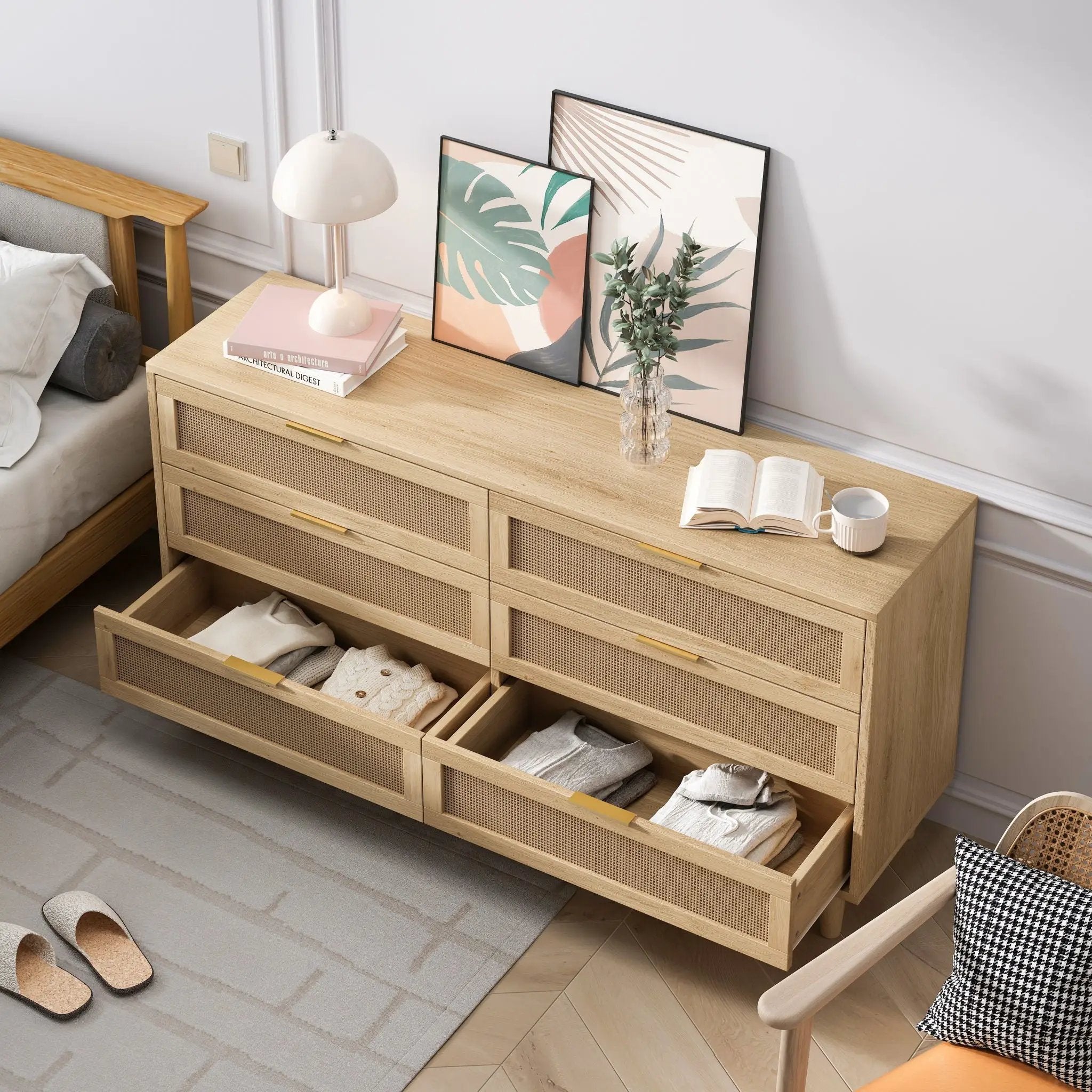 6 Drawer Storage Modern Cabinet For Bedroom by Unique Piece Furniture