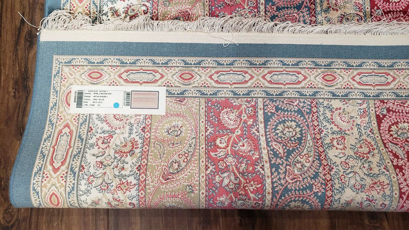 Paisley Pattern Silk Rug, Boteh Design, All Silk Accent Rug, Oriental Carpet, Very Detailed, 2' 8" x 4' 1", New, Bamboo Silk by Jewel Rugs