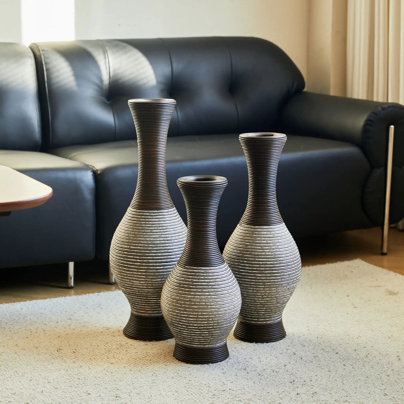 Tall Designer Floor Vase With Elegant 2 Tone by HouseOfZazla