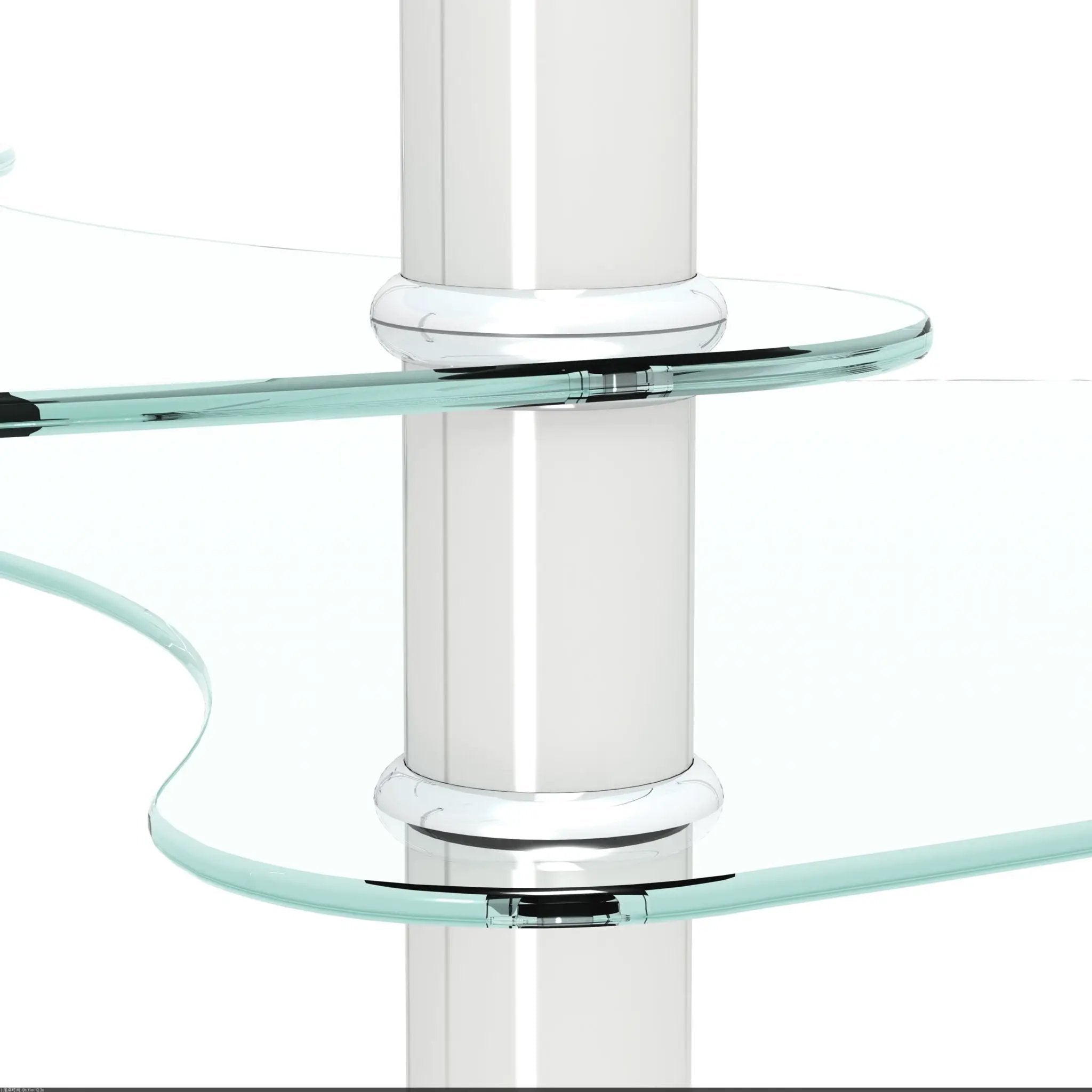 Transparent Oval Glass Coffee Table, Modern Table In Living Room Oak Wood Leg Tea Table 3-Layer Glass Table by HouseOfZazla