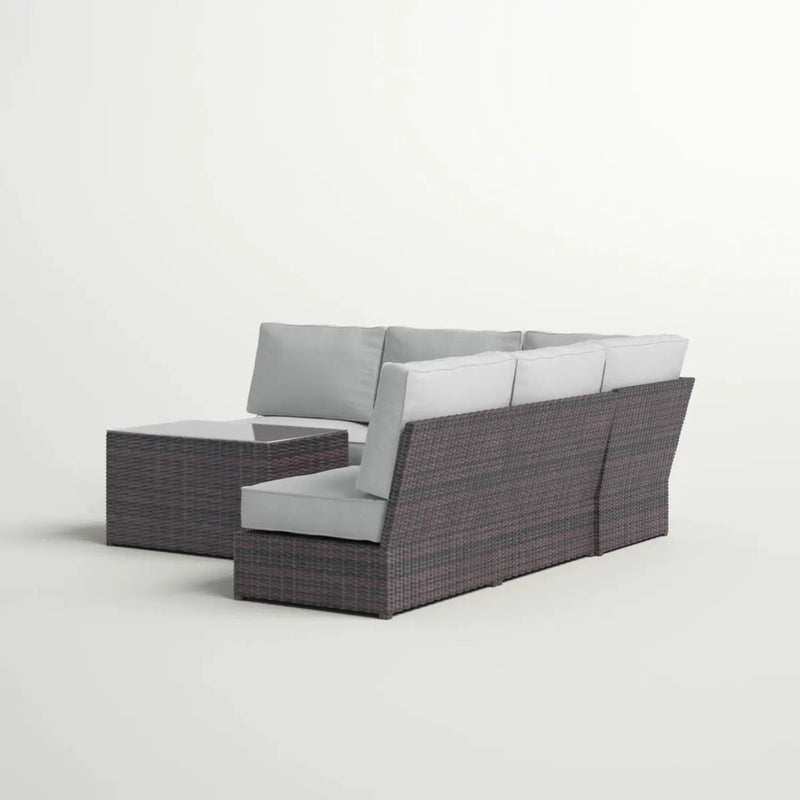 Modular 4 Person Outdoor Seating Group With Cushions - Espresso by Unique Piece Furniture
