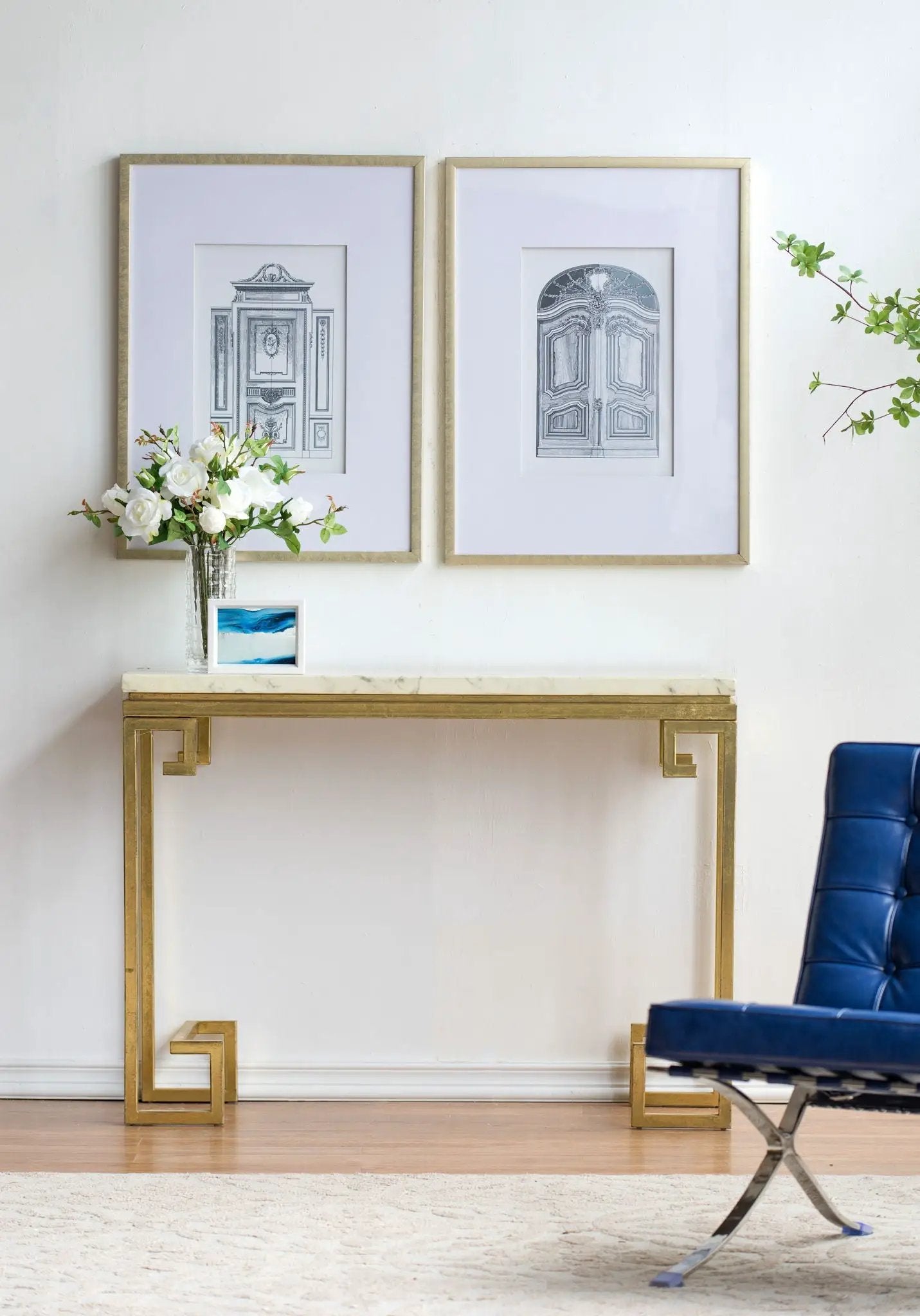 Fake Pencil Architectual Wall Art, Wall Decor Accent (Set of 2) - Silver by Unique Piece Furniture