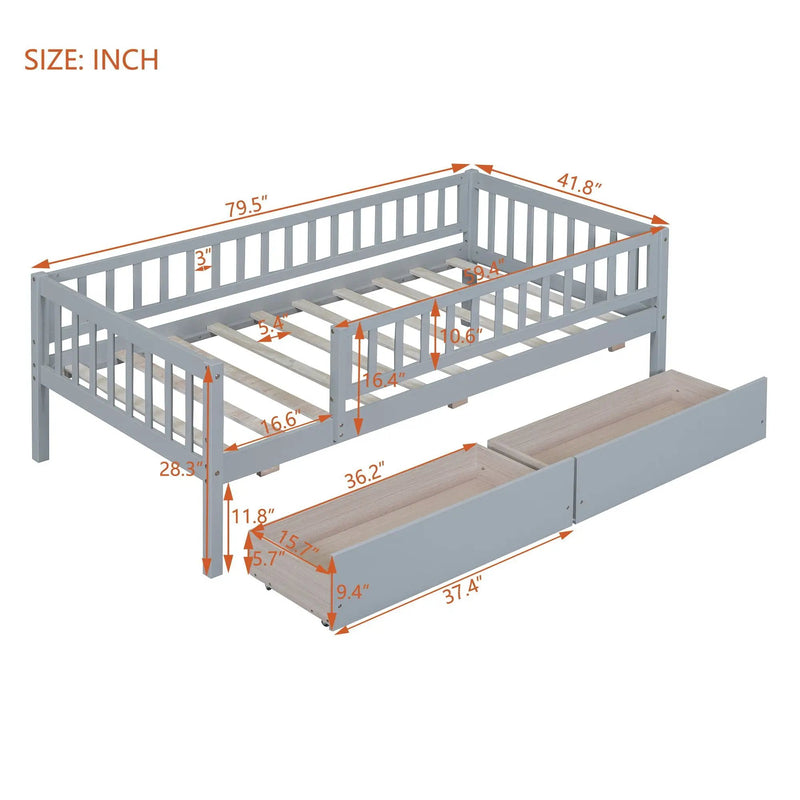Multi Functional Wooden Daybed Bed by Unique Piece Furniture