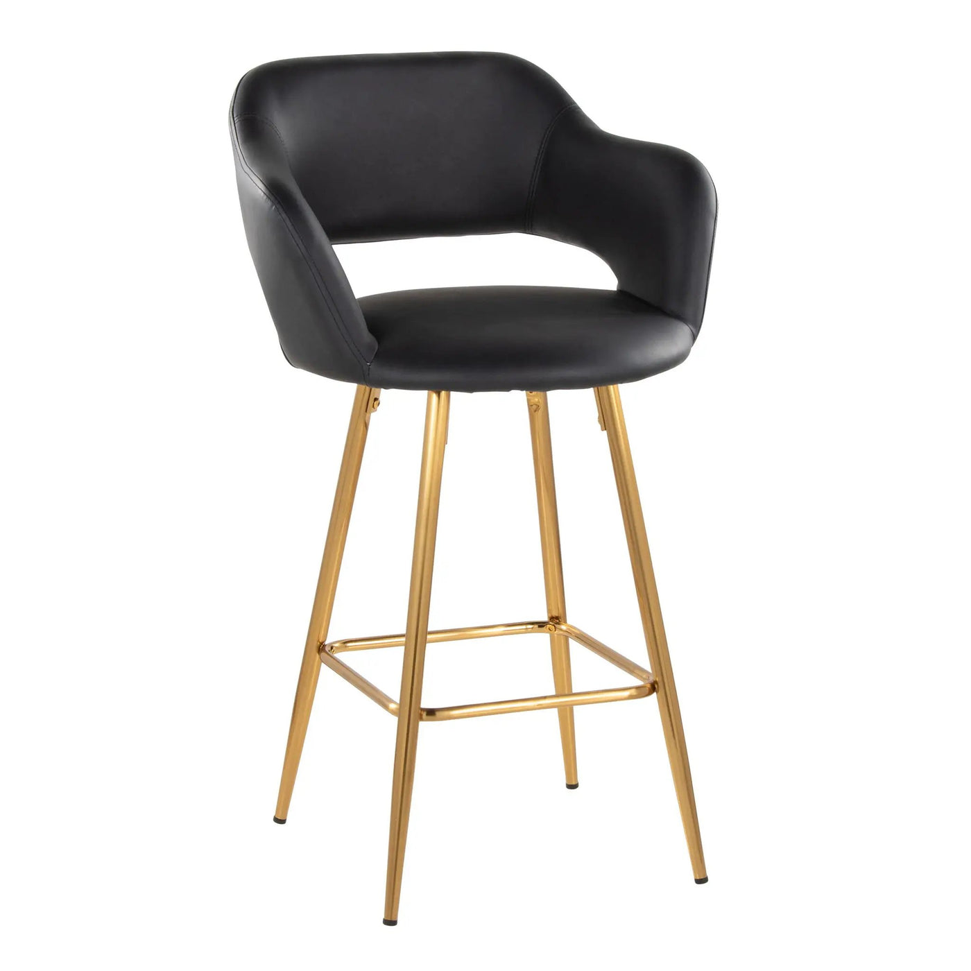 Margarite - Contemporary Fixed Height Counter Stool With Footrest (Set of 2) With Square by HouseOfZazla
