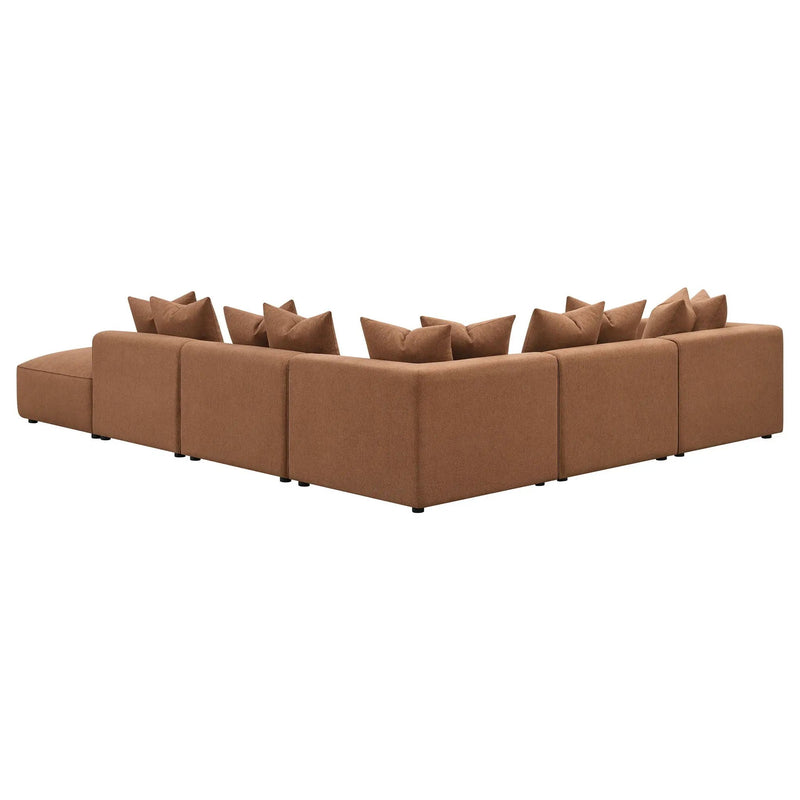 Jennifer 6-piece Upholstered Modular Sectional Terracotta by Unique Piece Furniture