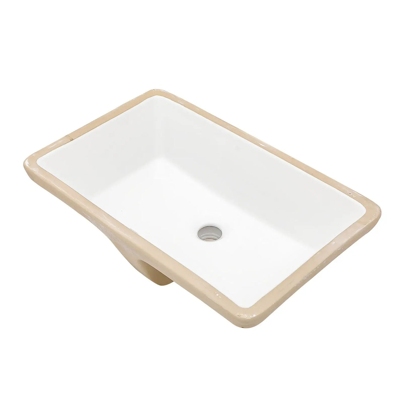 Modern Ceramic Undermount Bathroom Sink With Overflow, High Quality by HouseOfZazla