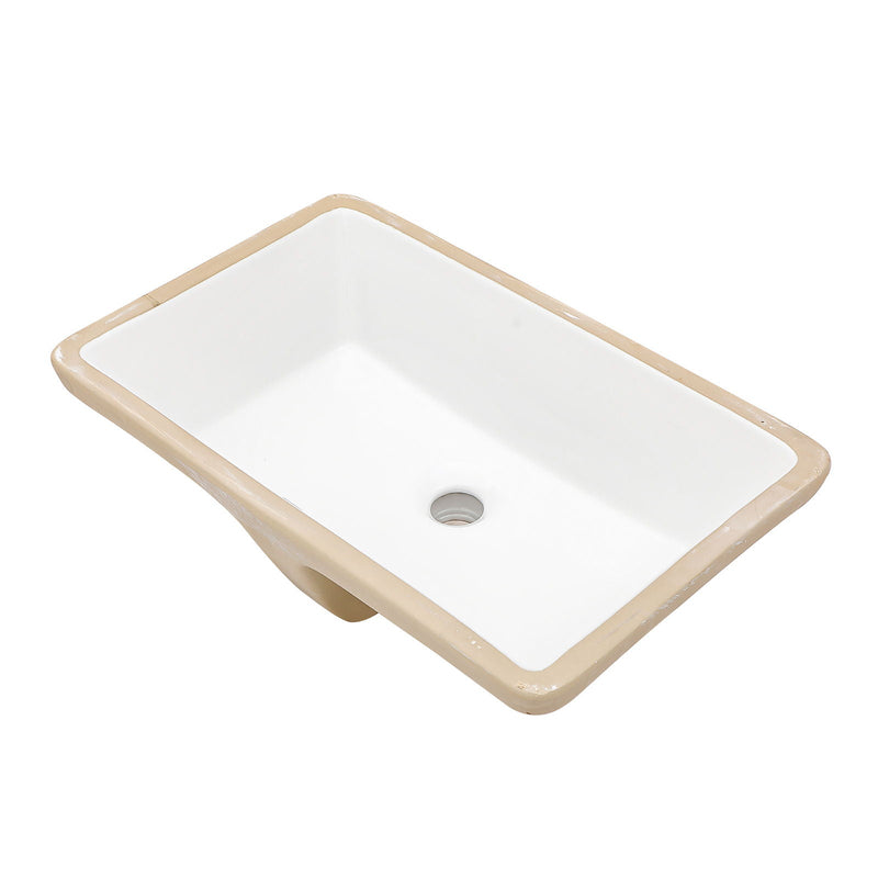 Modern Ceramic Undermount Bathroom Sink With Overflow, High Quality by HouseOfZazla