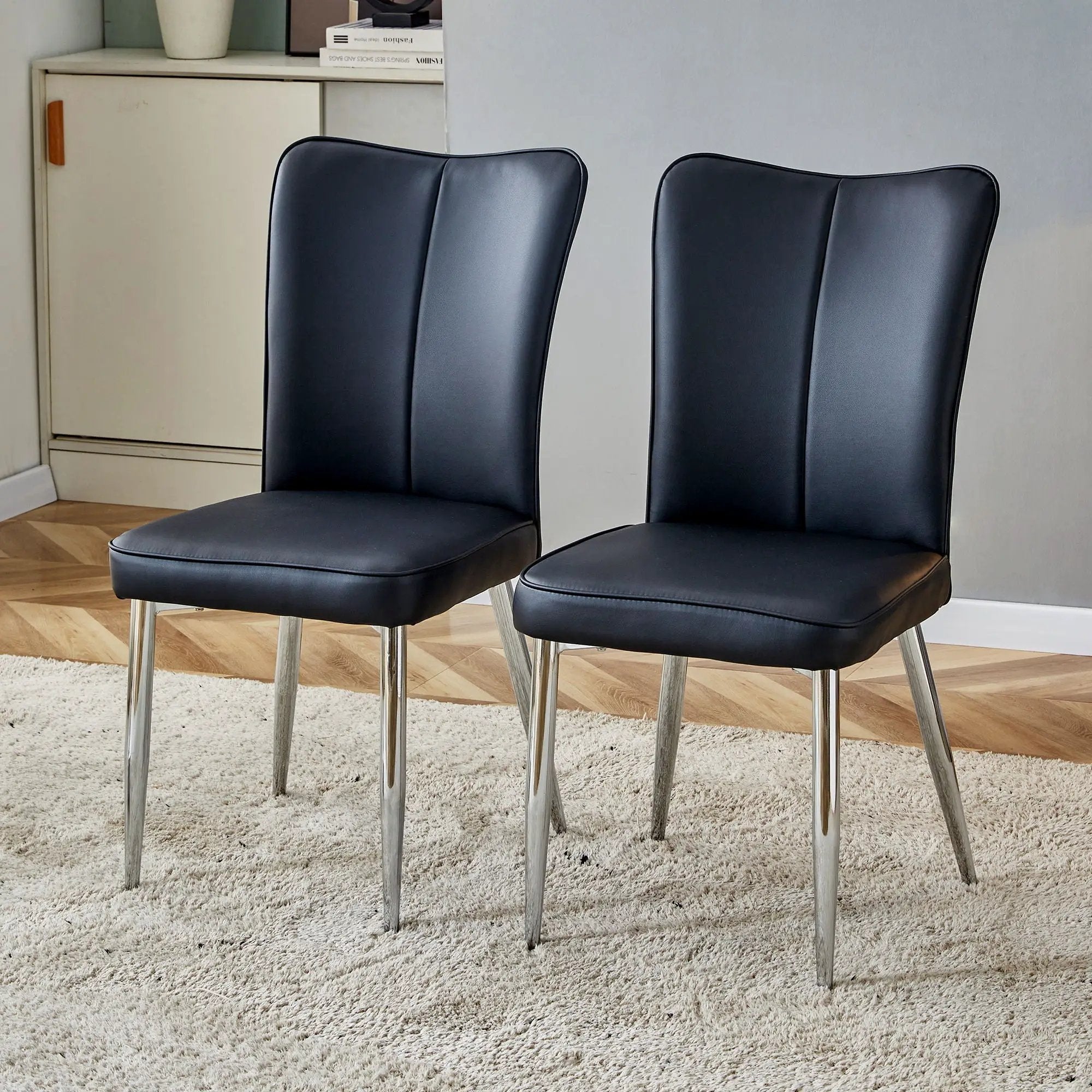 Modern Minimalist Dining Chairs With Metal Legs by Unique Piece Furniture