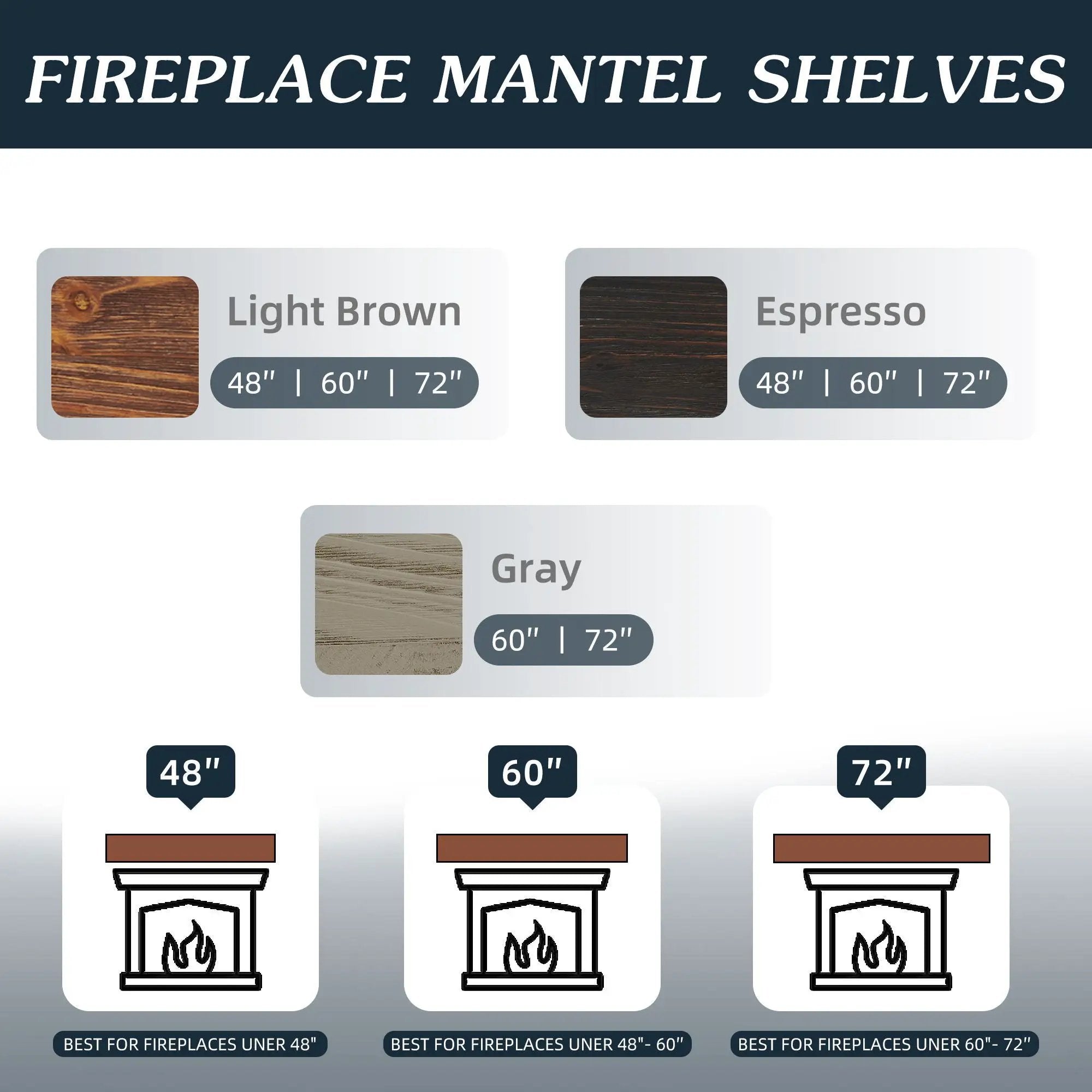 Rustic Wood Fireplace Mantel, Wall-Mounted & Floating Shelf For Home Decor by HouseOfZazla
