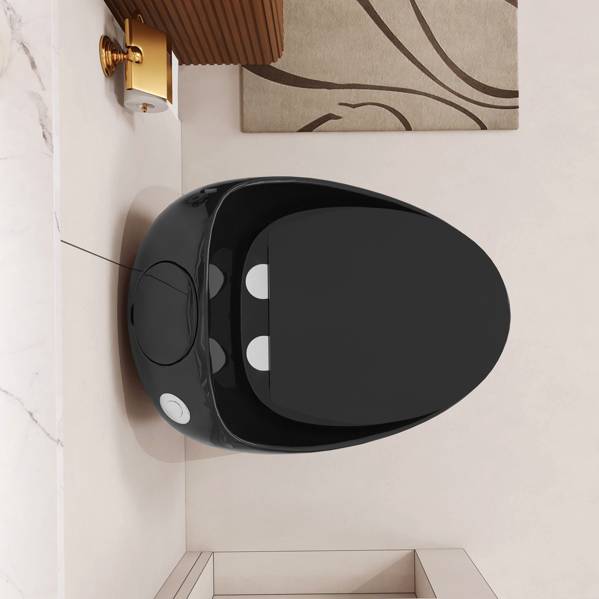 Modern Egg Shape Toilet 1.28 Gpf Single Flush Ceramic by HouseOfZazla
