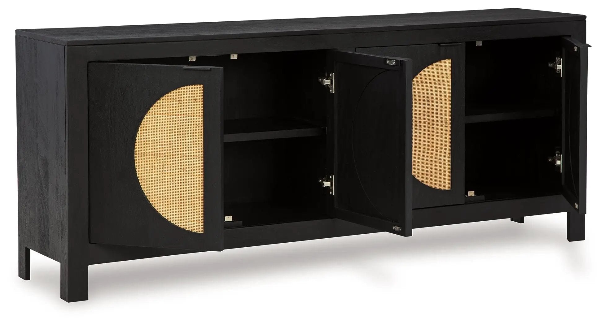 Cliffiings - Accent Cabinet - Black / Natural by Unique Piece Furniture