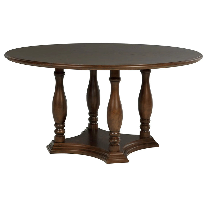 Claire - Round Pedestal Dining Table - Brown by HouseOfZazla