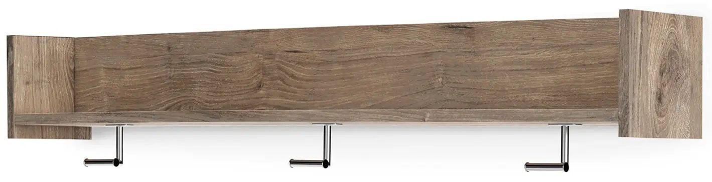 Oliah - Wall Mounted Coat Rack w/Shelf - Natural by Unique Piece Furniture