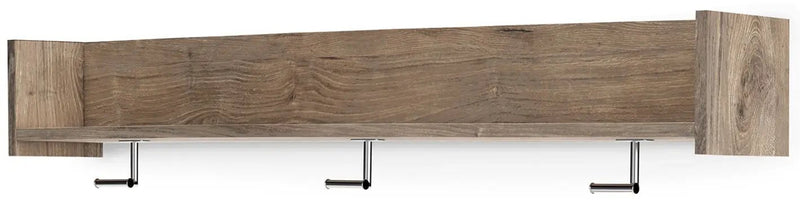 Oliah - Wall Mounted Coat Rack w/Shelf - Natural by Unique Piece Furniture