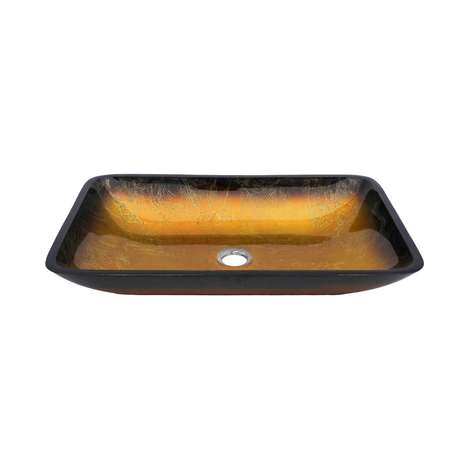 Gradient Tempered Glass Vessel Sink With Pop-Up Drain by HouseOfZazla