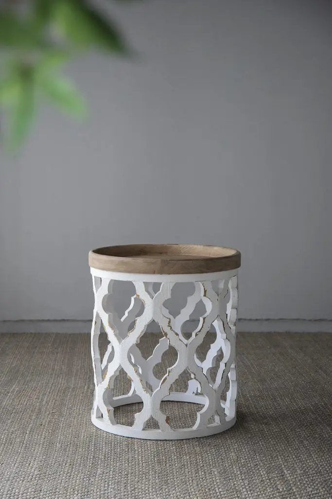 Stylish Rustic Round Wooden Table