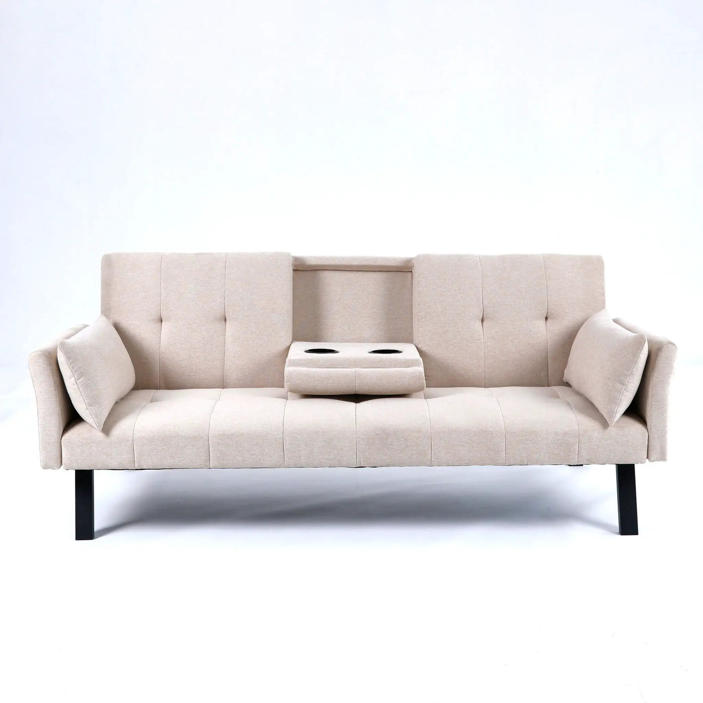 Sofa Bed With Foldable Design And Cup Holder by HouseOfZazla