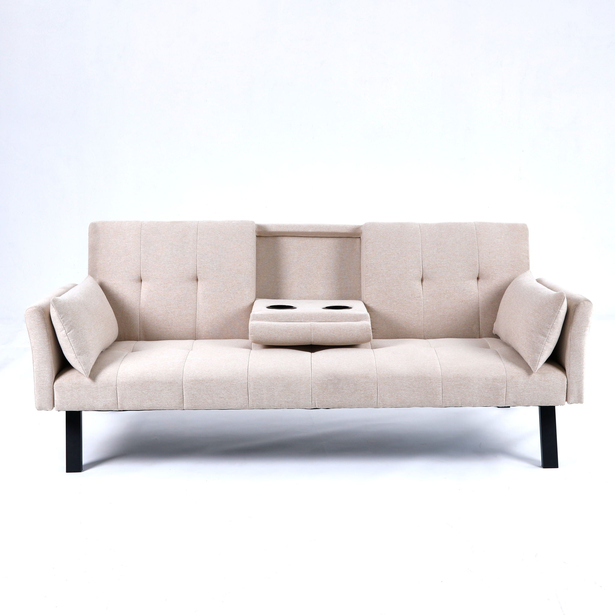 Sofa Bed With Foldable Design And Cup Holder by HouseOfZazla