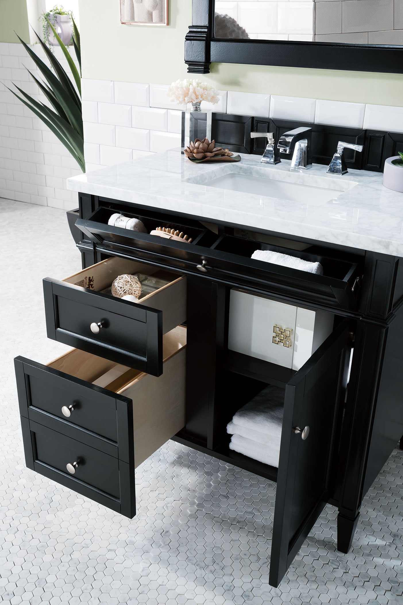 James Martin Brittany 36" Single Bathroom Vanity, Black Onyx, view 35