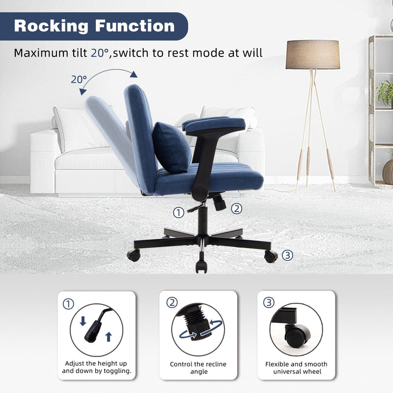 Criss Cross Armrest Office Chair With Wheels by HouseOfZazla