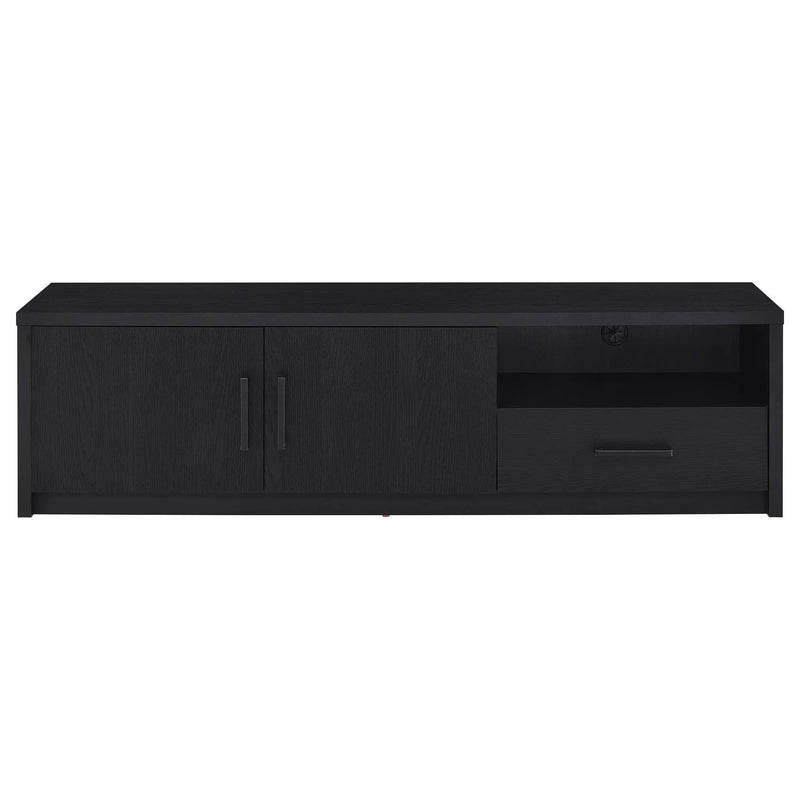 Ian - 2 Door TV Stand Media Console With Storage - Black