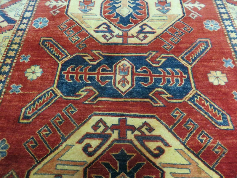 4' X 6' Vintage Handmade Turkish Kazak Pattern Wool Rug Carpet Nice by Jewel Rugs